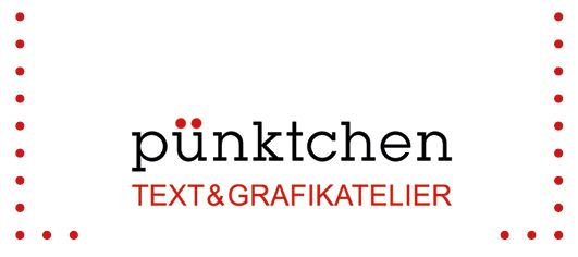 Logo pünktchen Text- und Grafikatelier