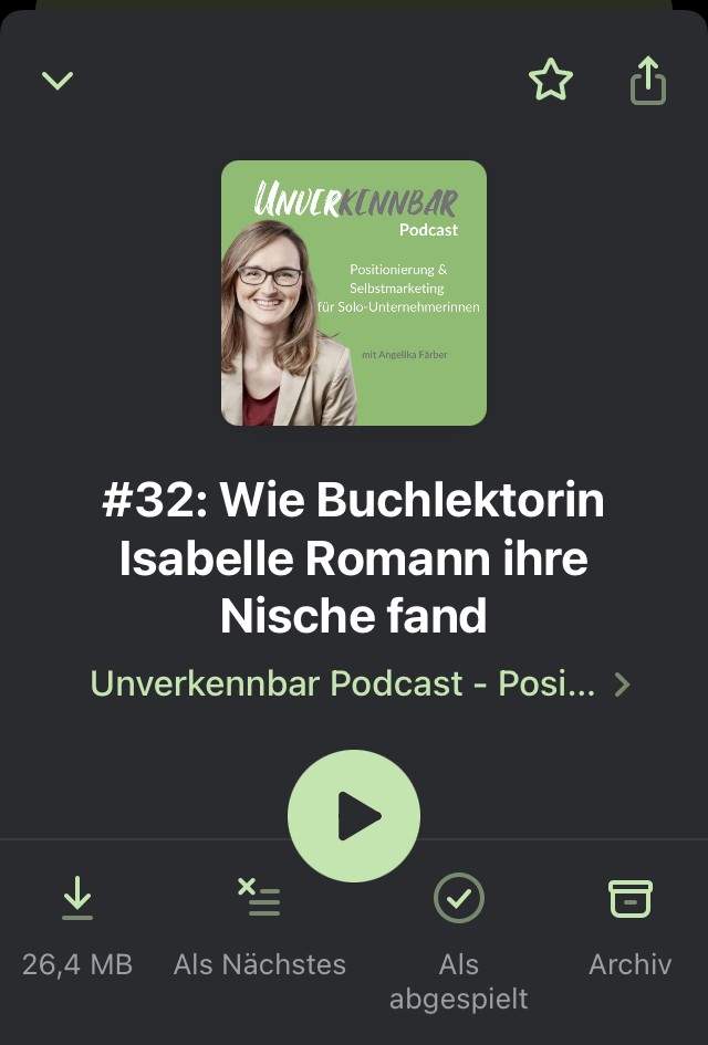 Scrrenshot vom Podcast